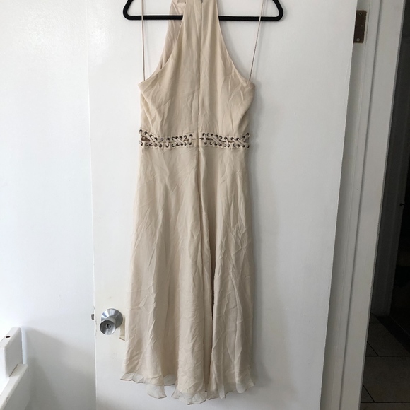 Haute hippie criss lace up detail ivory dress - Picture 2 of 7